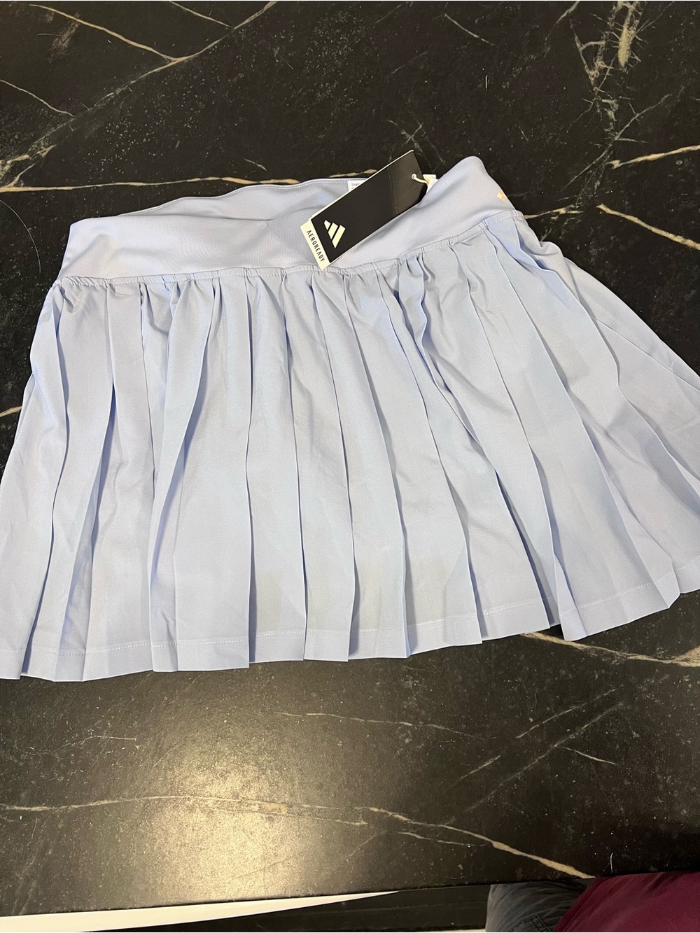 ADIDAS Light Blue Pleated Tennis Skirt with Shorts NWT